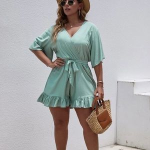 Sage green romper never worn